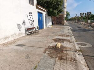 Zona de contenidors de la Riera de la Bisbal