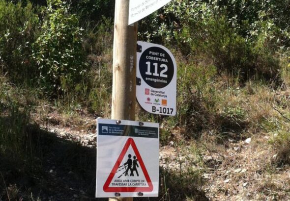 Punt senyalizat amb cobertura 112