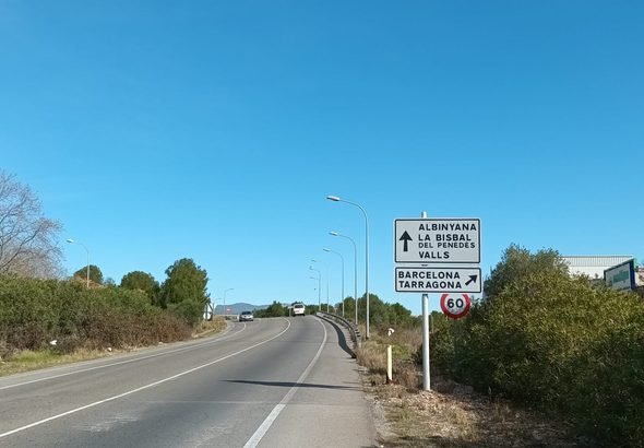 Zona de la carretera sense il·luminar